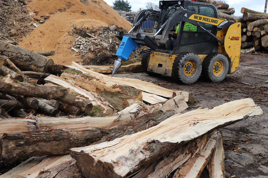 Excavator mounted sales log splitter